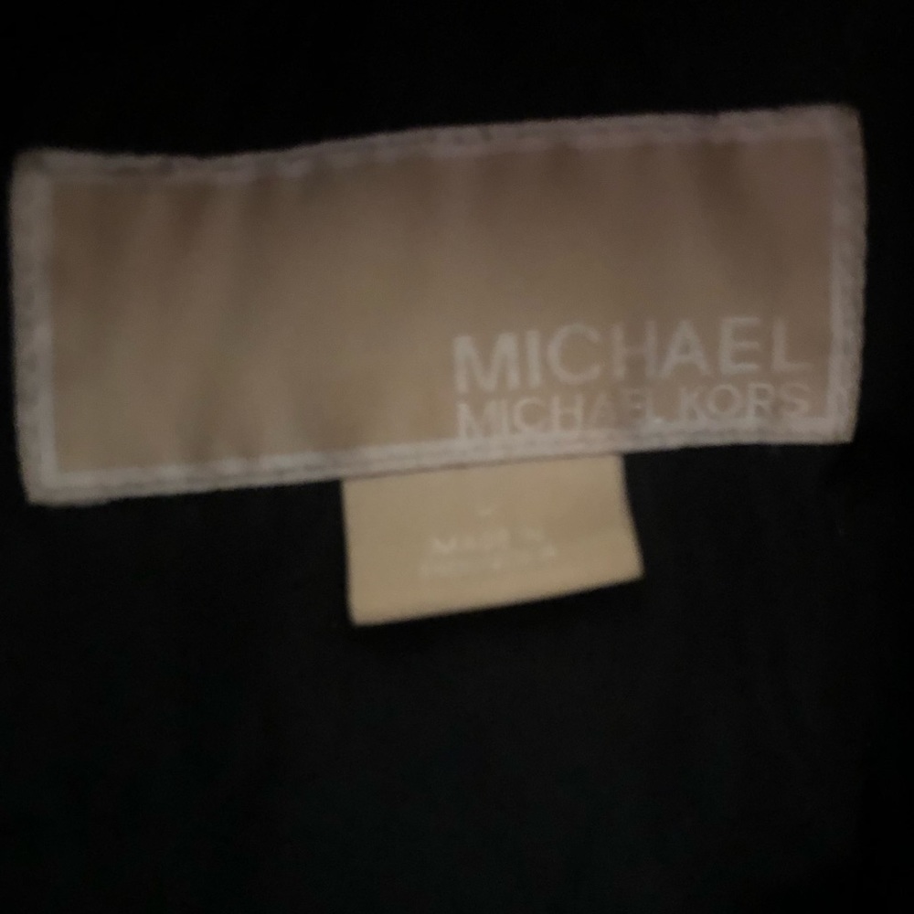 Black Michael Kors Puffer Coat with Faux Fur Collar - Picture 2 of 4